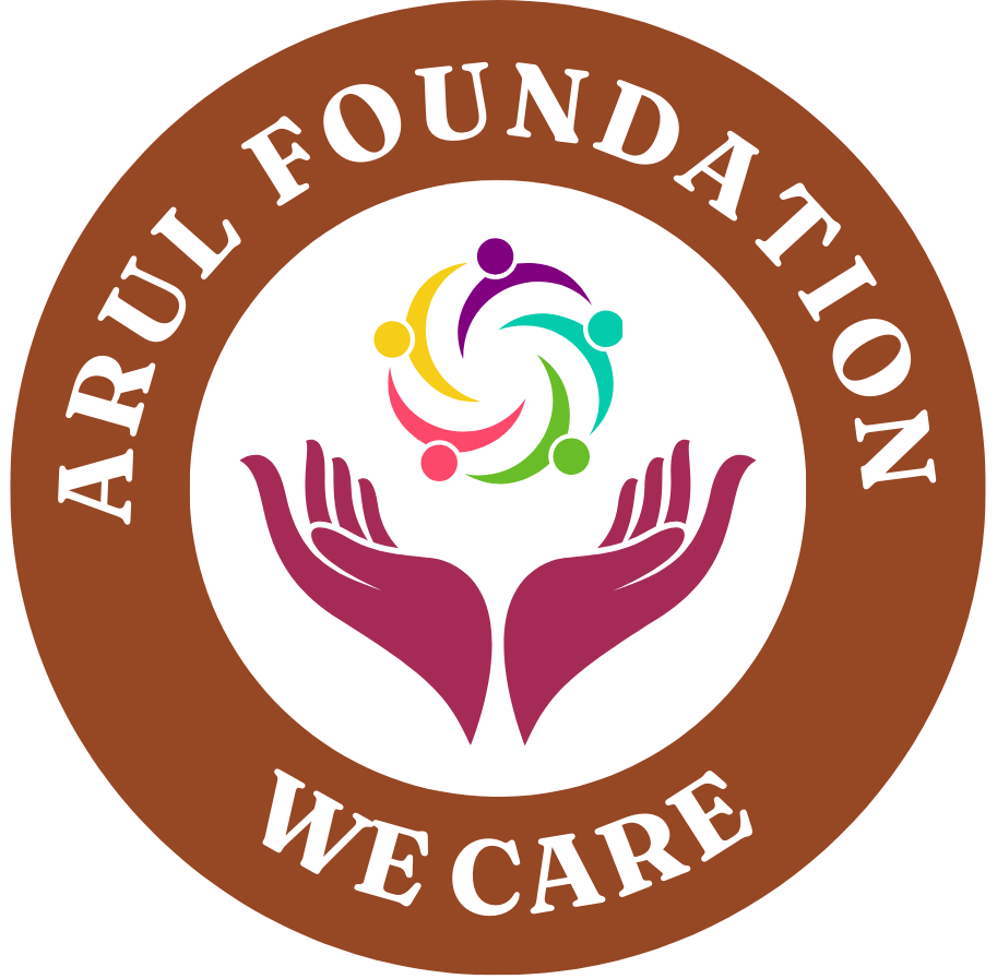 Arul Foundation logo (white)